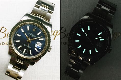 rolex all gold no lume hands|why does my rolex not glow anymore.